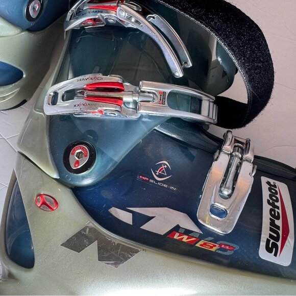 Nordica W8 Men’s Ski Boots Size 10 US 315mm Blue/Gray 4 Buckle All-Mountain - Picture 6 of 8